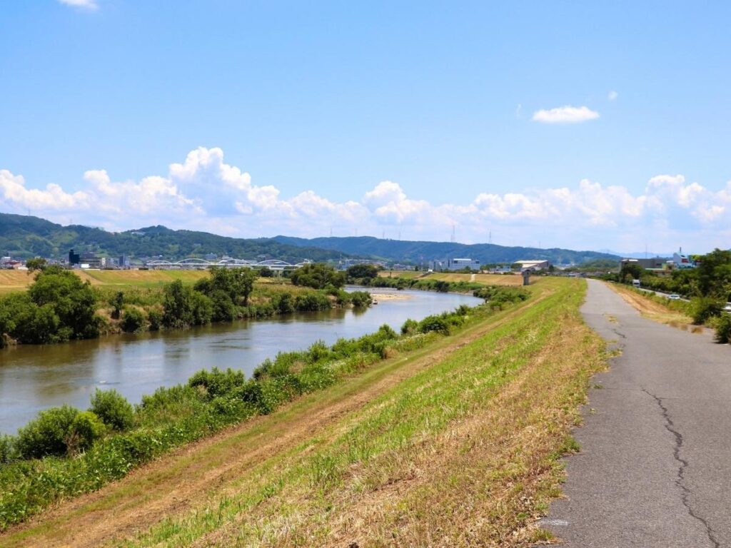 Galena River Trail walking path along the river