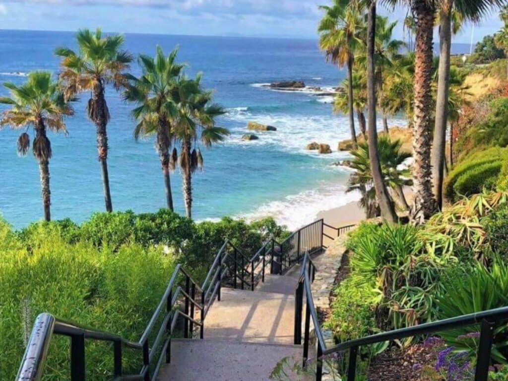 Coastal road and ocean views near Laguna Beach