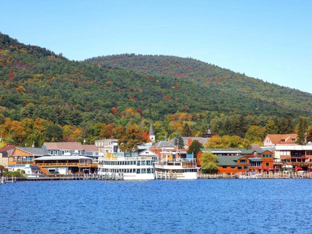 Early morning walk along the Lake George Village waterfront before crowds arrive
