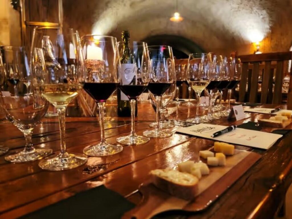 Evening wine and dessert in Leavenworth as the town slows down