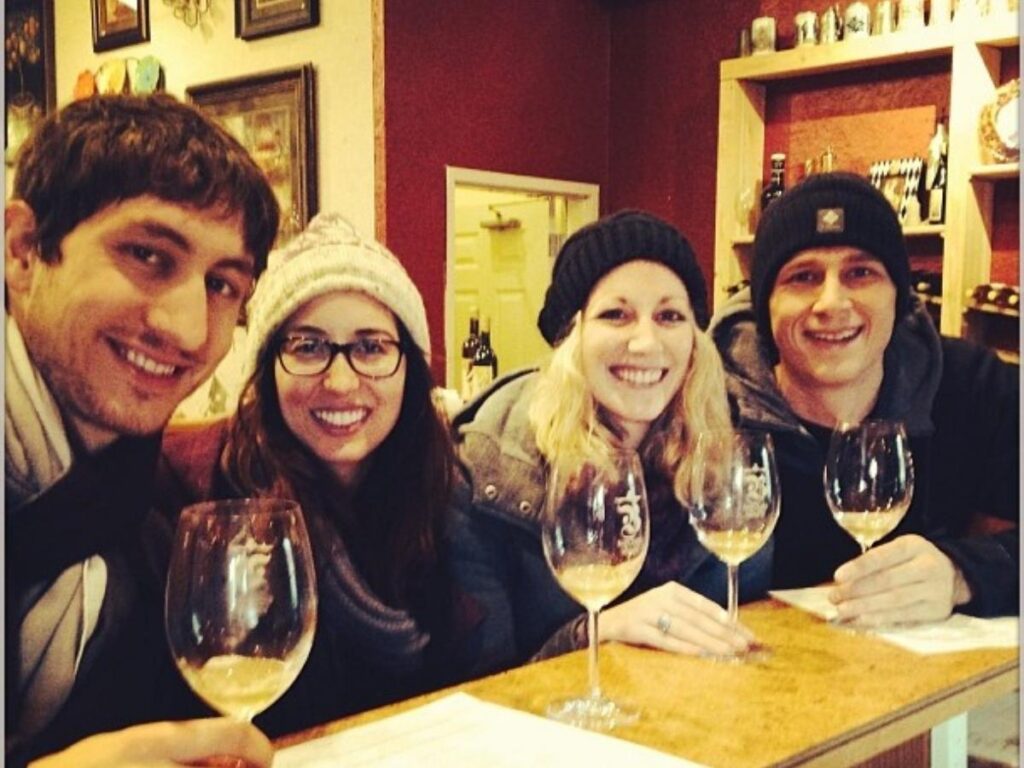 Wine tasting room in Leavenworth with relaxed seating and mountain atmosphere