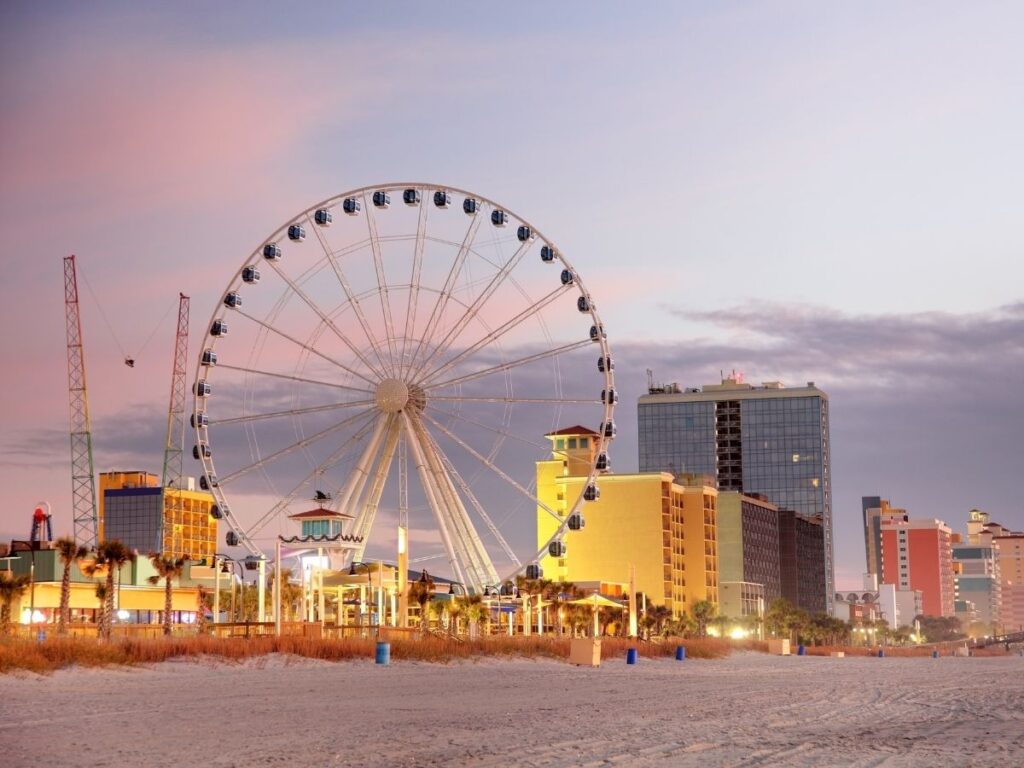 Myrtle Beach SkyWheel during sunset