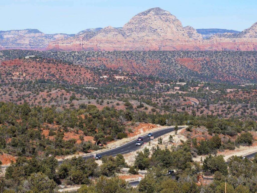 Scenic drive through Oak Creek Canyon near Flagstaff