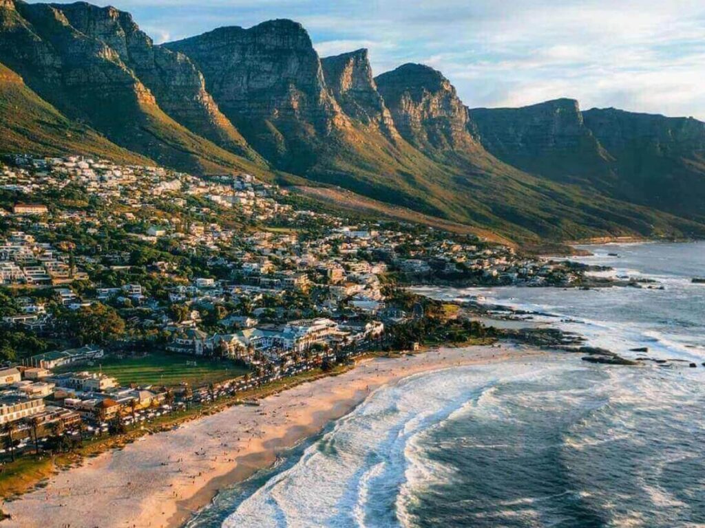 Provincetown coastline showing the town at the very tip of Cape Cod