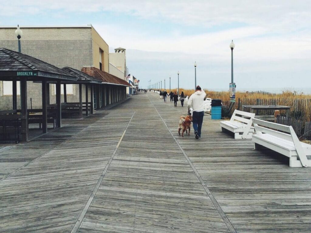 Early morning walk on the Rehoboth Beach boardwalk before crowds arrive