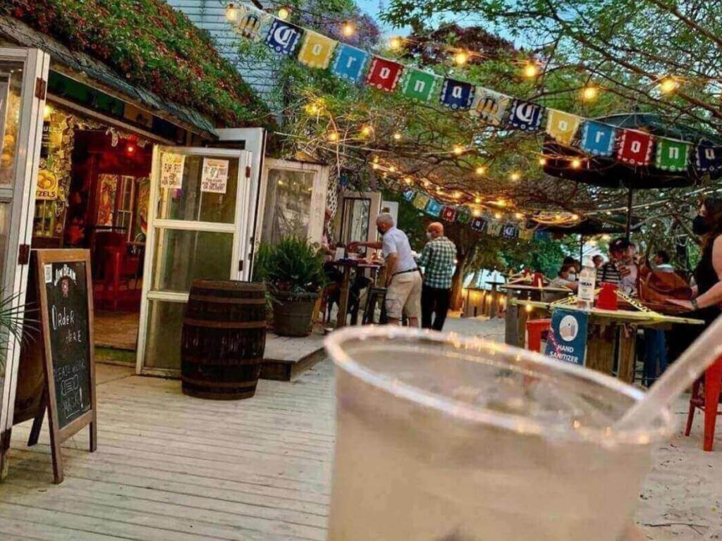 Dinner scene at a sit-down restaurant in Rehoboth Beach