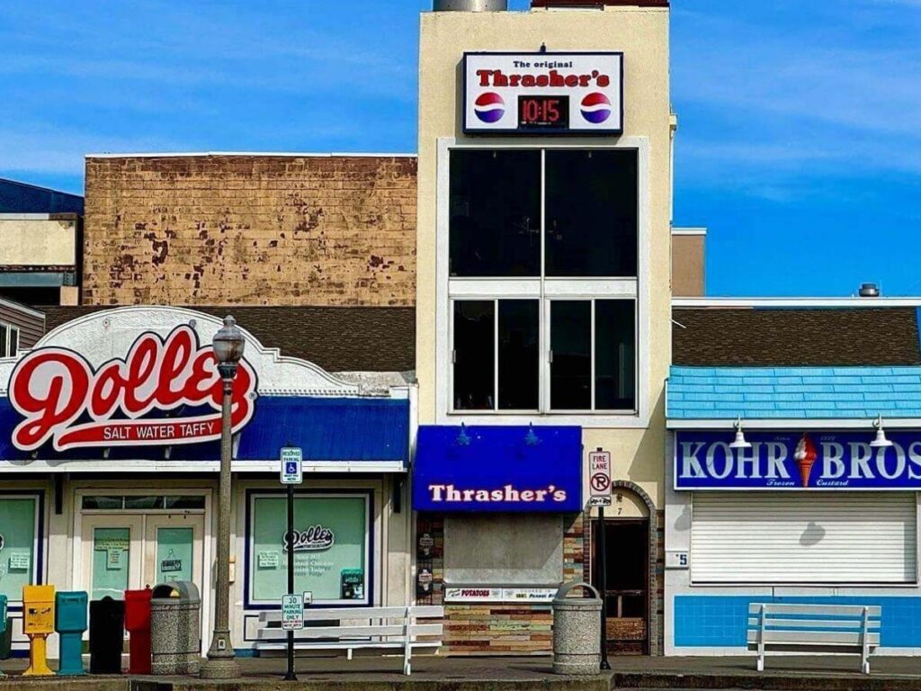 Walkable streets and storefronts in downtown Rehoboth Beach
