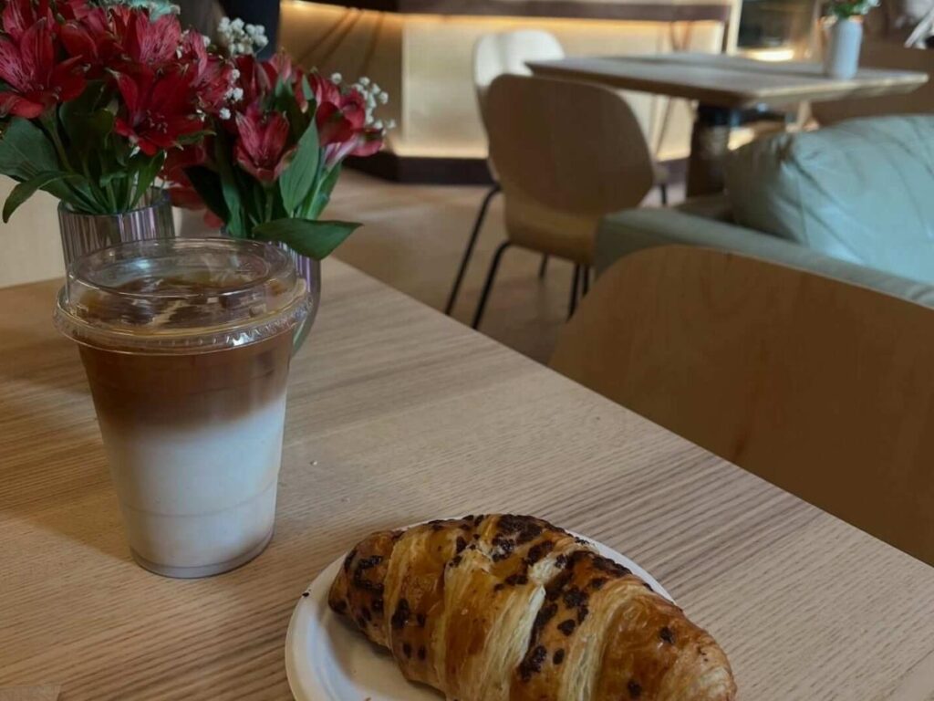 Morning coffee and breakfast table in Sarasota after a beach walk