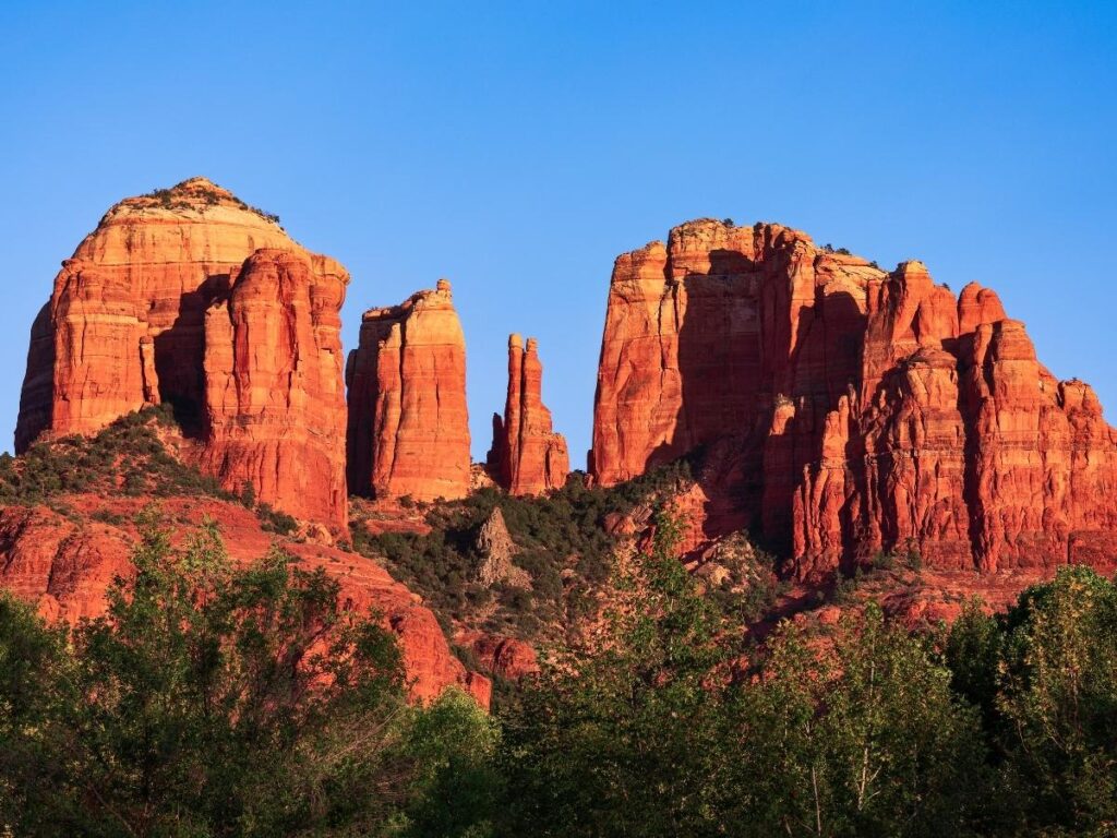 Scenic red rock formations in Sedona, Arizona on a day trip from Scottsdale.