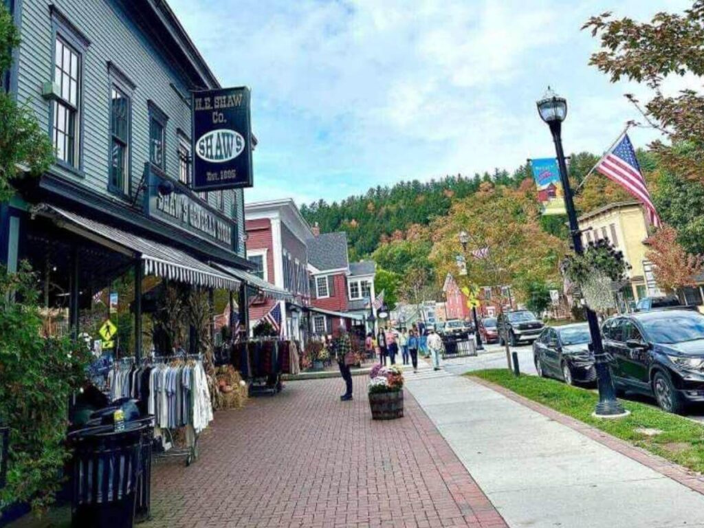 Early morning in Stowe village before the town gets busy