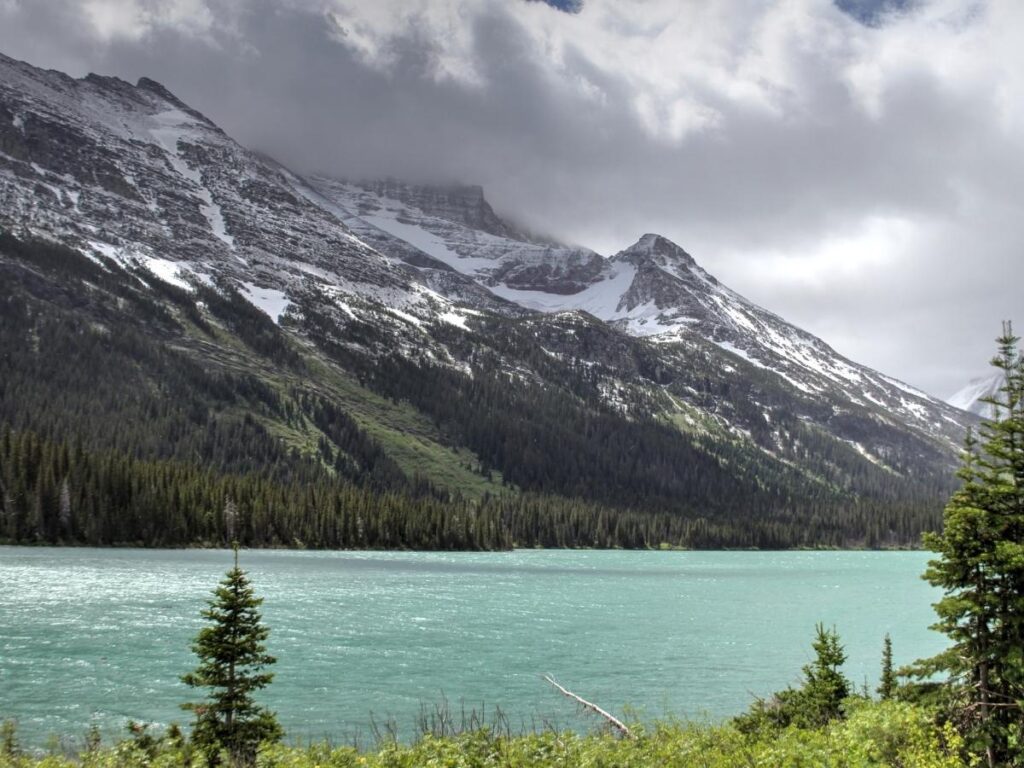 Calm evening in Whitefish, Montana after a day outdoors