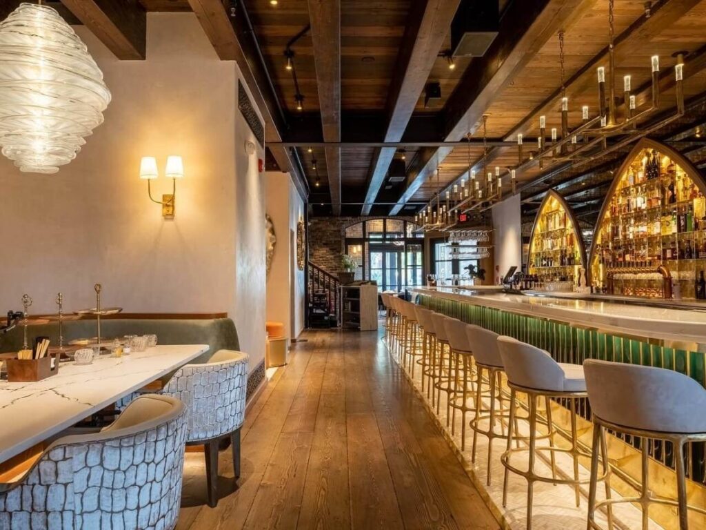 Relaxed restaurant in Whitefish, Montana after a day outdoors