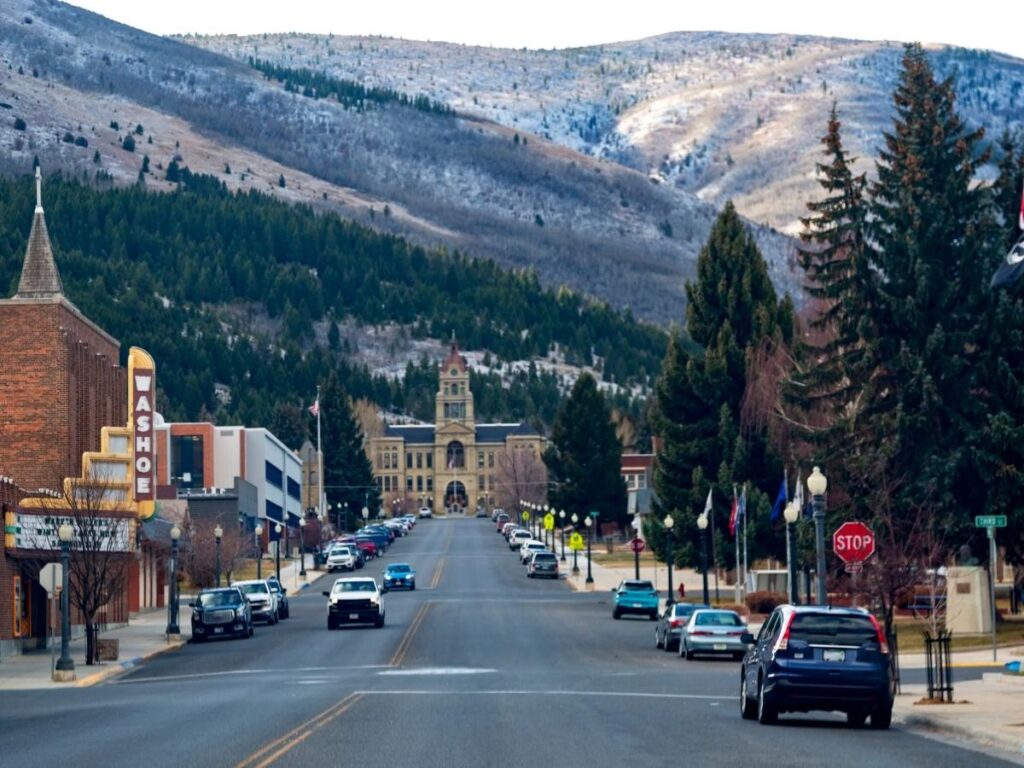 A slower day in Whitefish, Montana with mountain views
