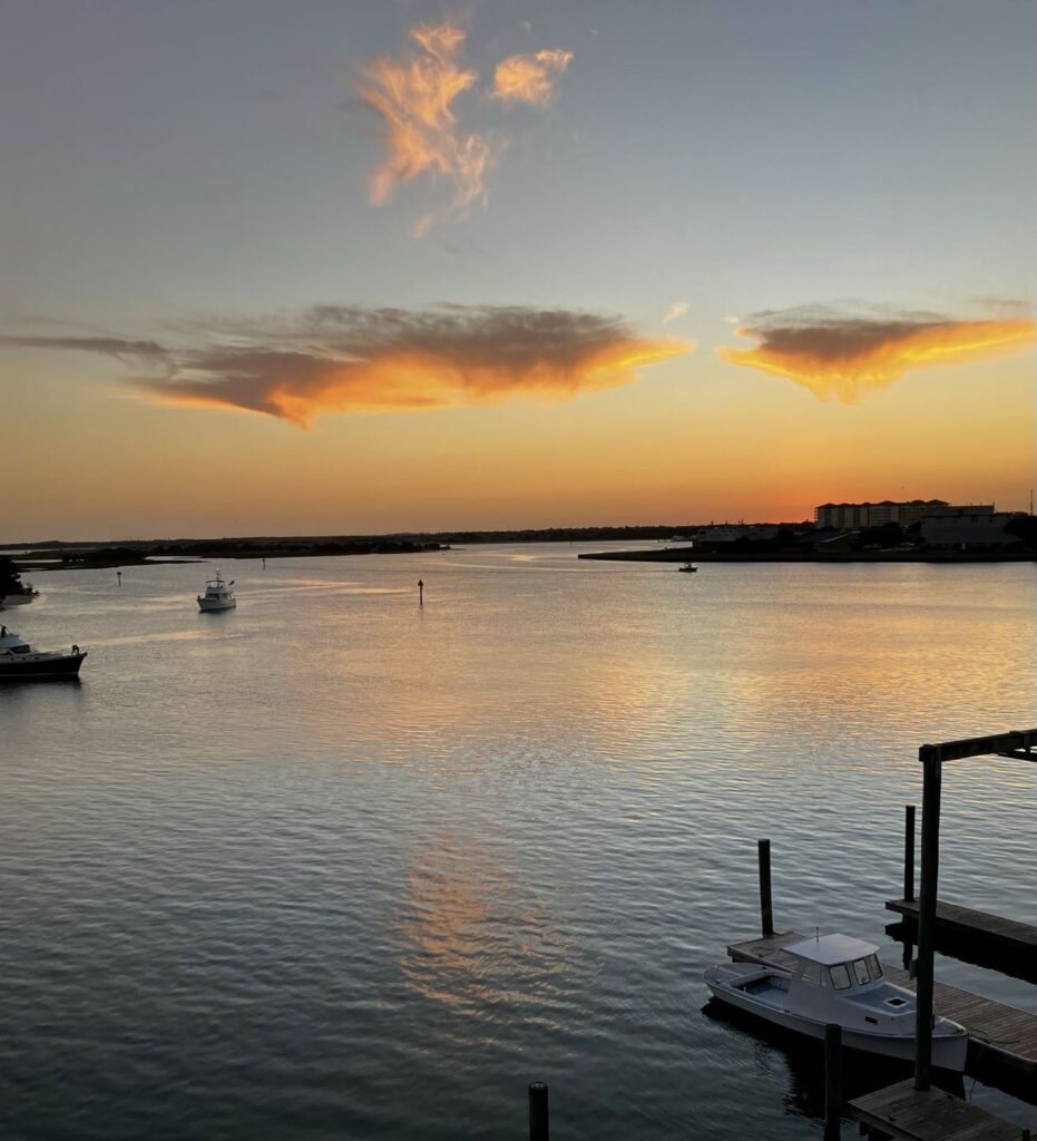 boats along the waterfront in Beaufort, SC