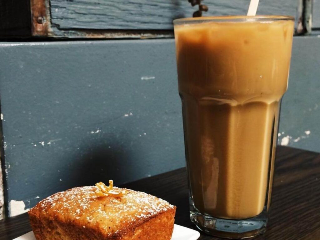 Freshly brewed coffee at Boxcar Coffee in Boulder