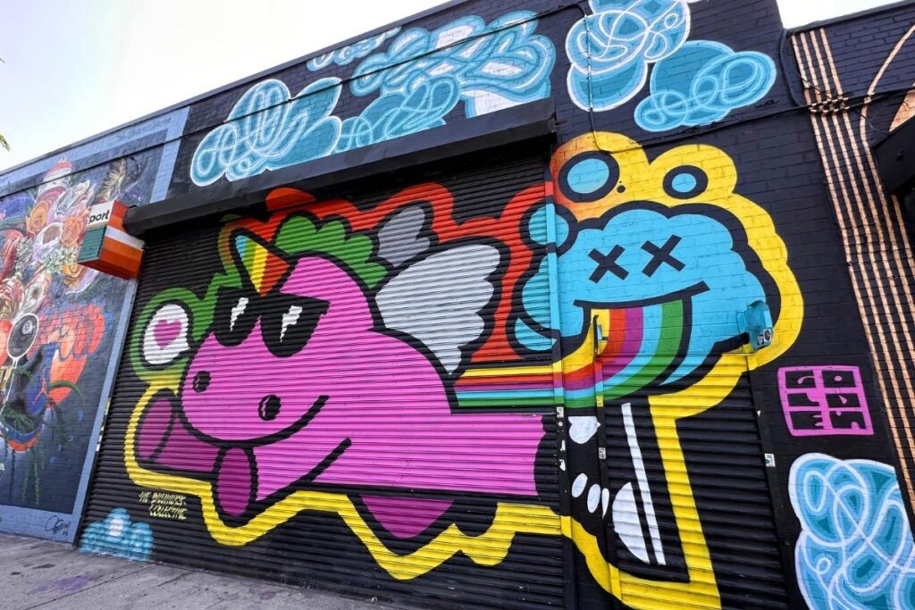 Colorful mural from the Bushwick Collective in Brooklyn