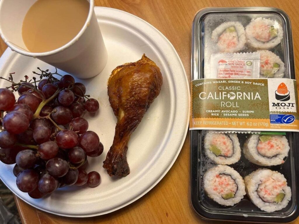 Coffee and pastry at a local café in Homer, Alaska on a quiet morning