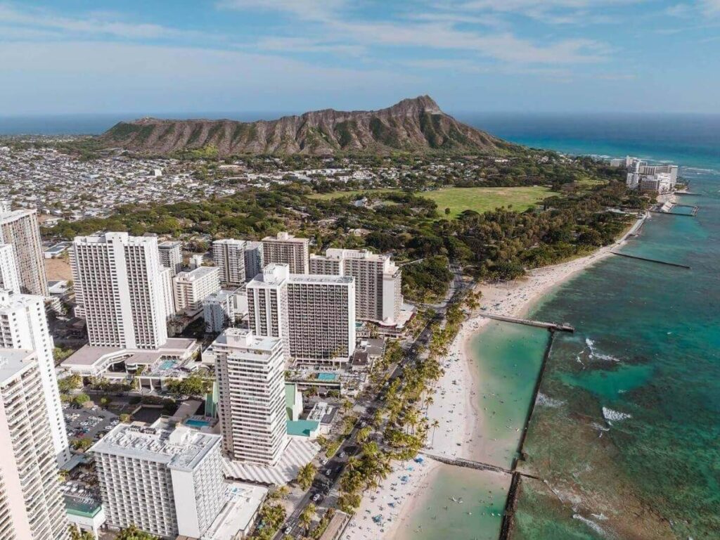 Steep stairs and tunnel section along the Diamond Head hike in Honolulu