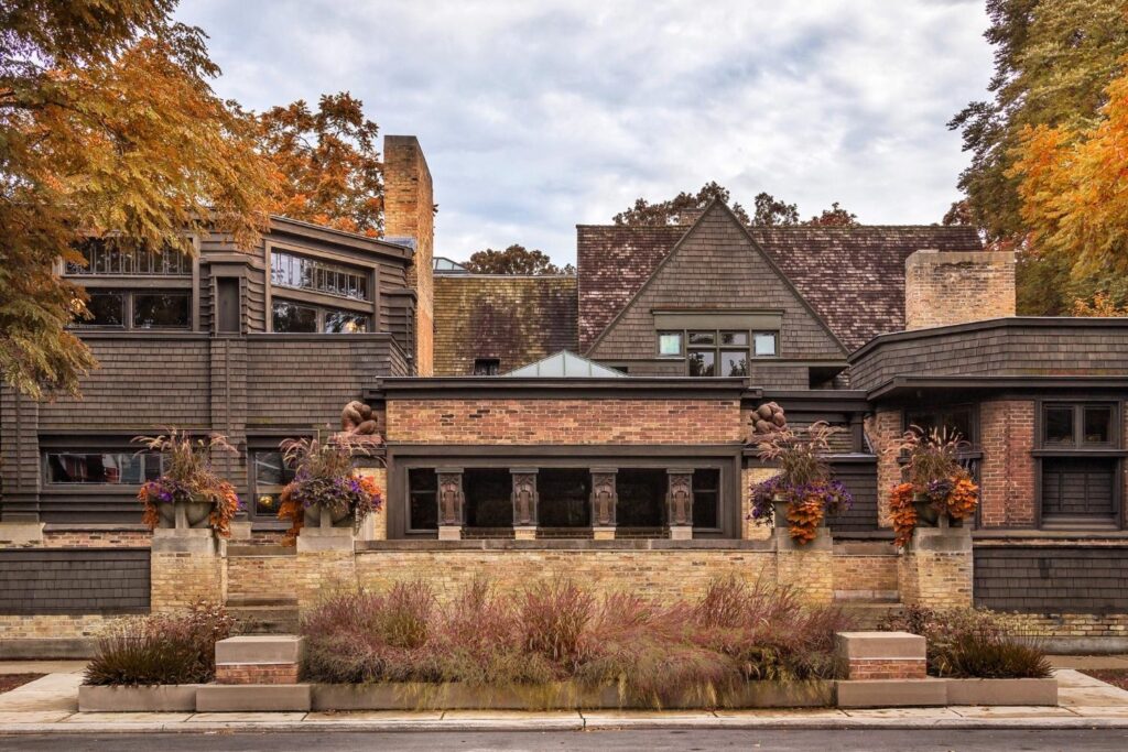 Exterior of Frank Lloyd Wright Home and Studio in Oak Park