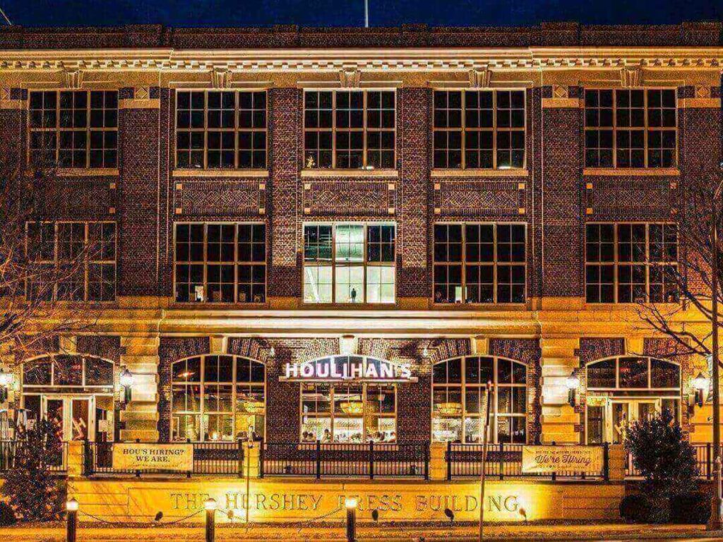 Hershey park, Hershey Gardens, Chocolate World, and downtown Hershey in Pennsylvania.