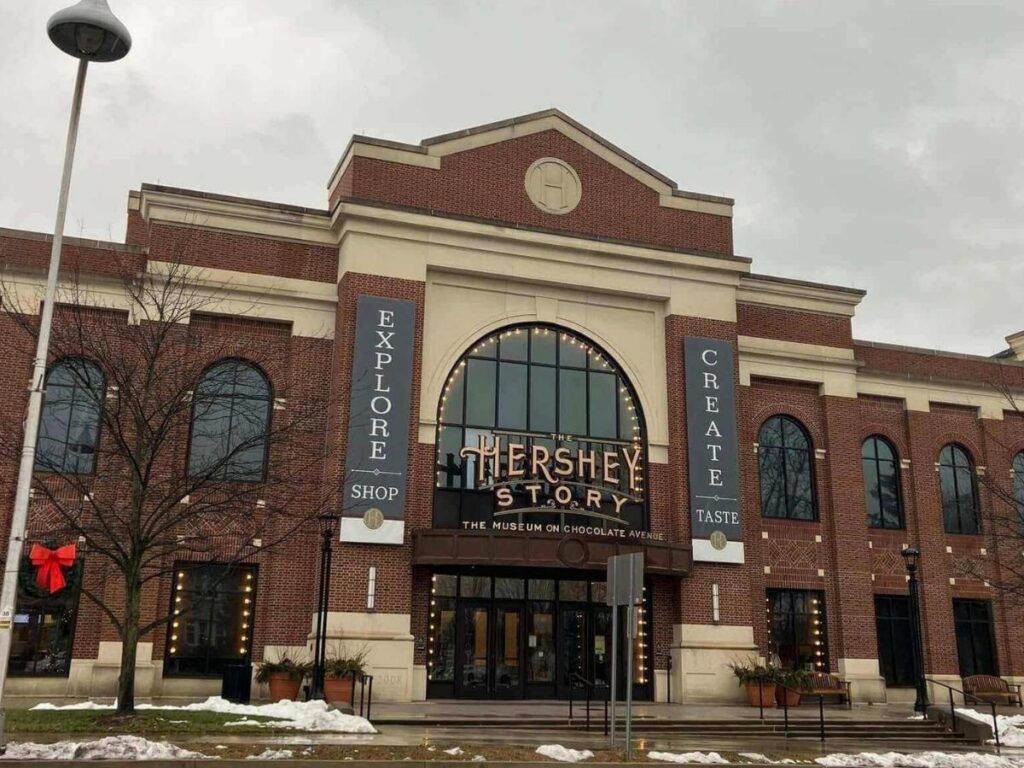 Exterior of The Hershey Story Museum in Hershey, Pennsylvania