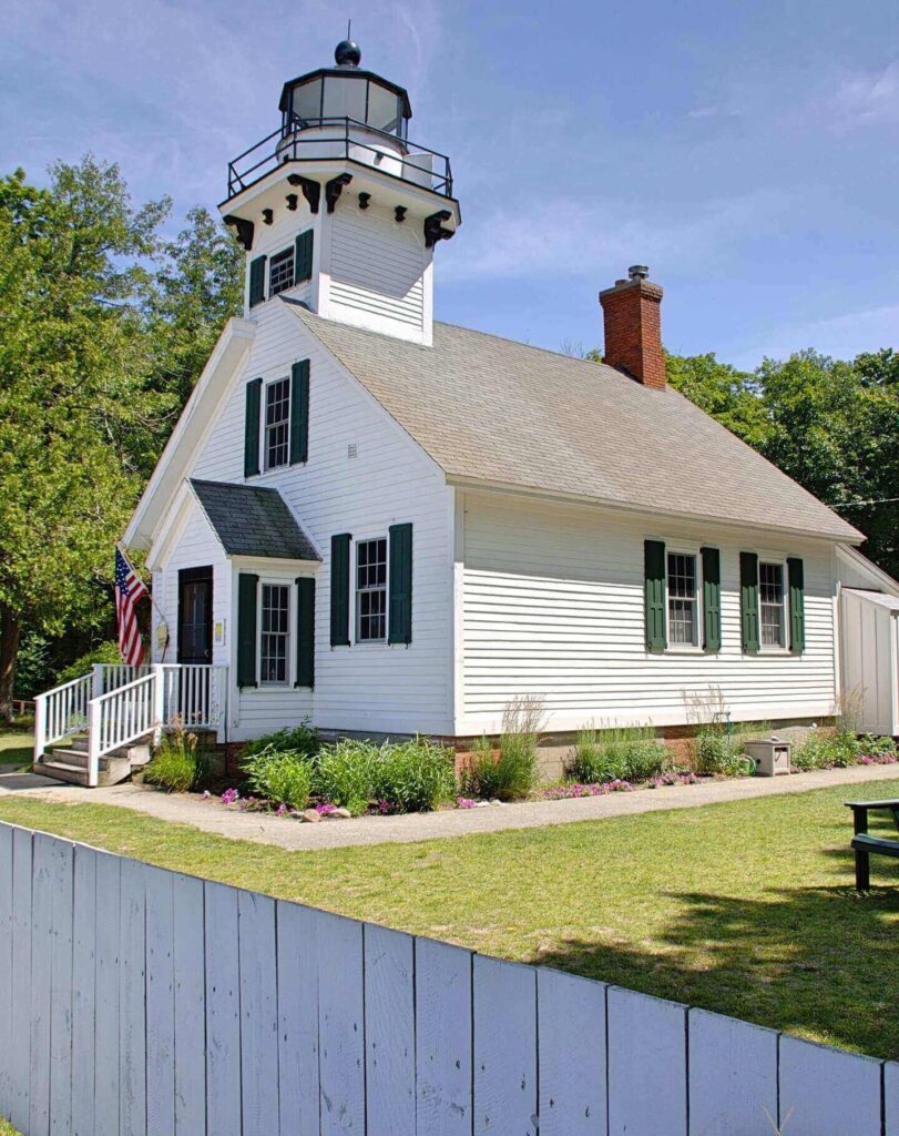 Mission Point Lighthouse at the northern tip of Old Mission Peninsula