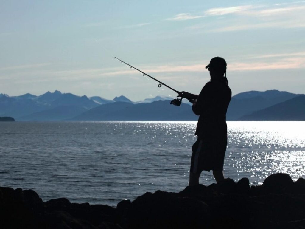 Nick Dudiak Fishing Lagoon at the end of the Homer Spit with open water views