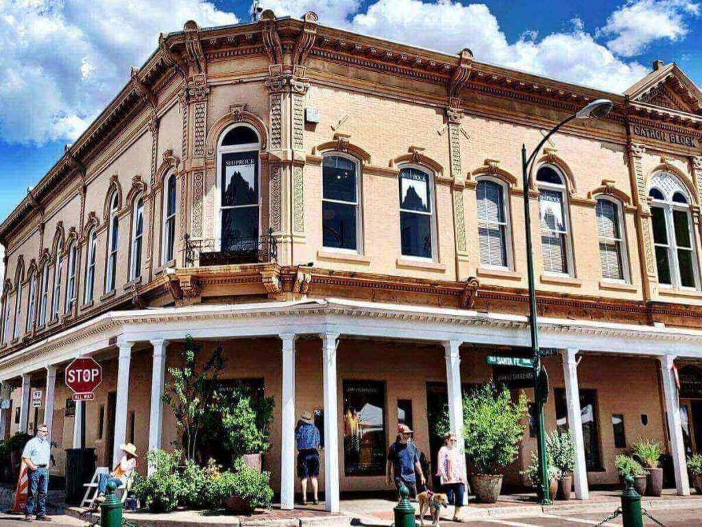 Walking through Santa Fe Plaza during a short visit