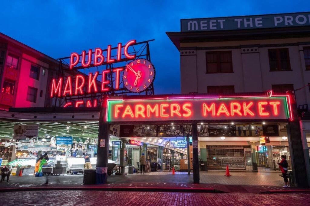 Food tasting plate from a Pike Place Market tour