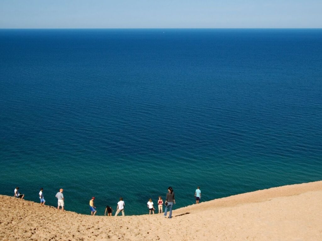 Panoramic overlook at Sleeping Bear Dunes National Lakeshore