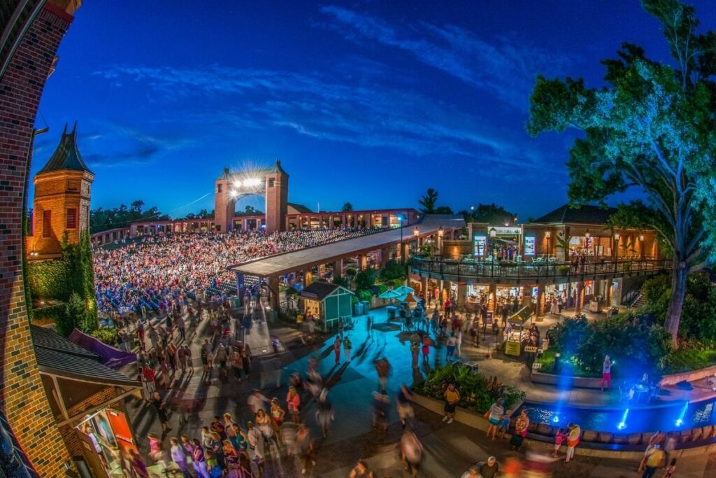 Starlight Theatre open-air show at night