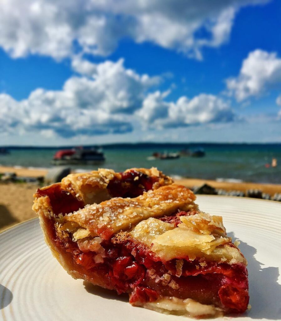 Homemade cherry pie in the Cherry Capital of the World