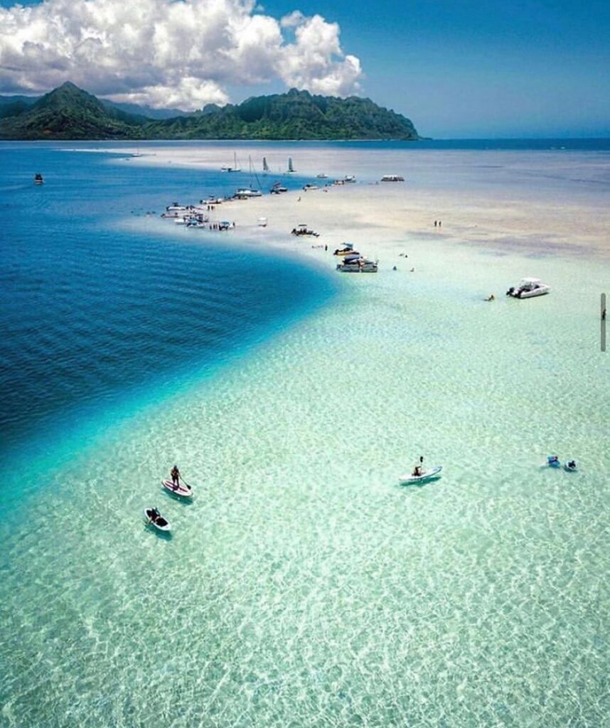 People Kayaking to Mokulua Islands