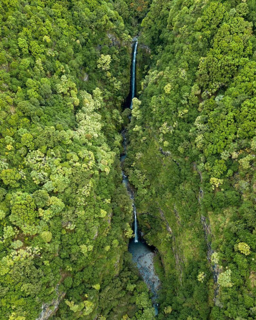 Alelele Falls Aerial View
