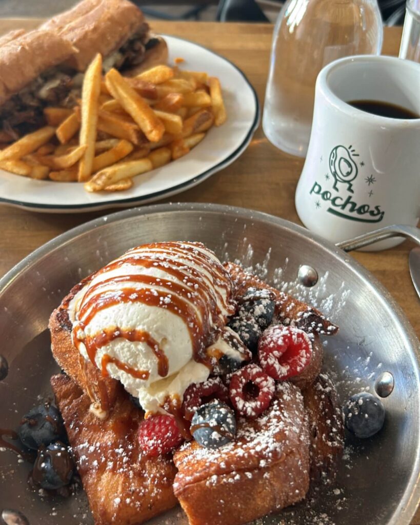 Fresh coffee and pastries at a Chicago neighborhood café