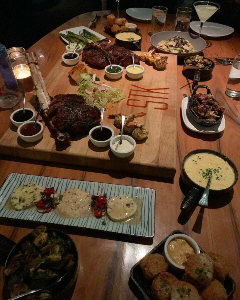 Elegant steakhouse dinner in downtown Chicago