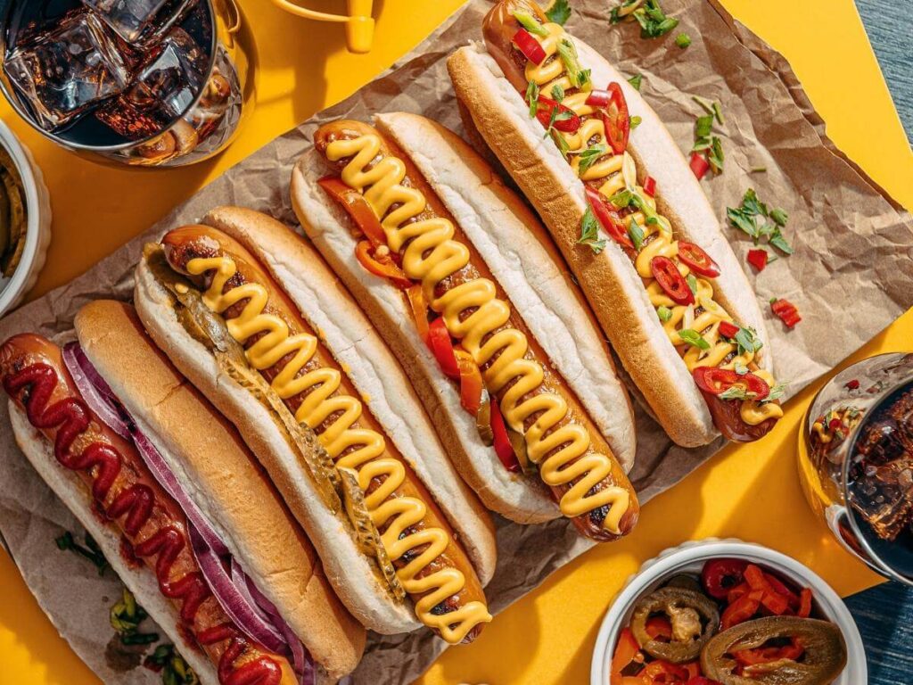 Authentic Chicago-style hot dog with classic toppings