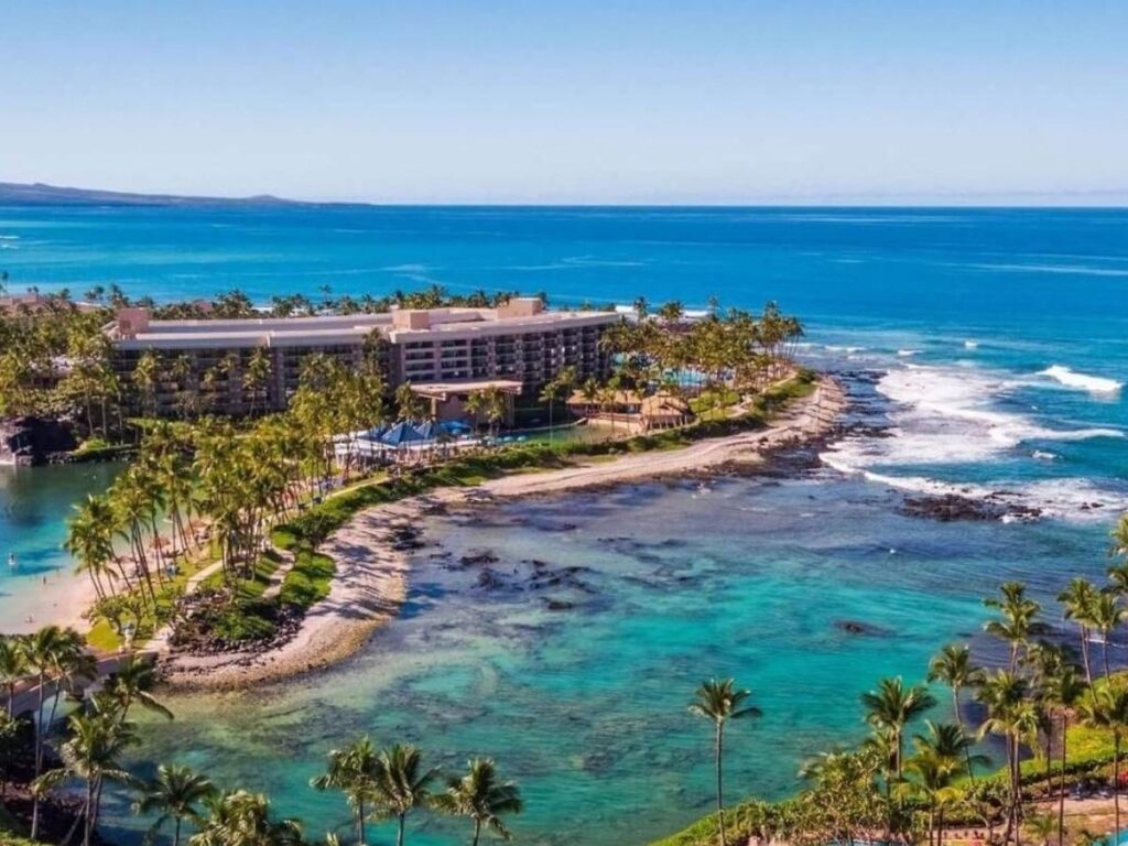 Grand Naniloa Hotel Hilo oceanfront exterior view