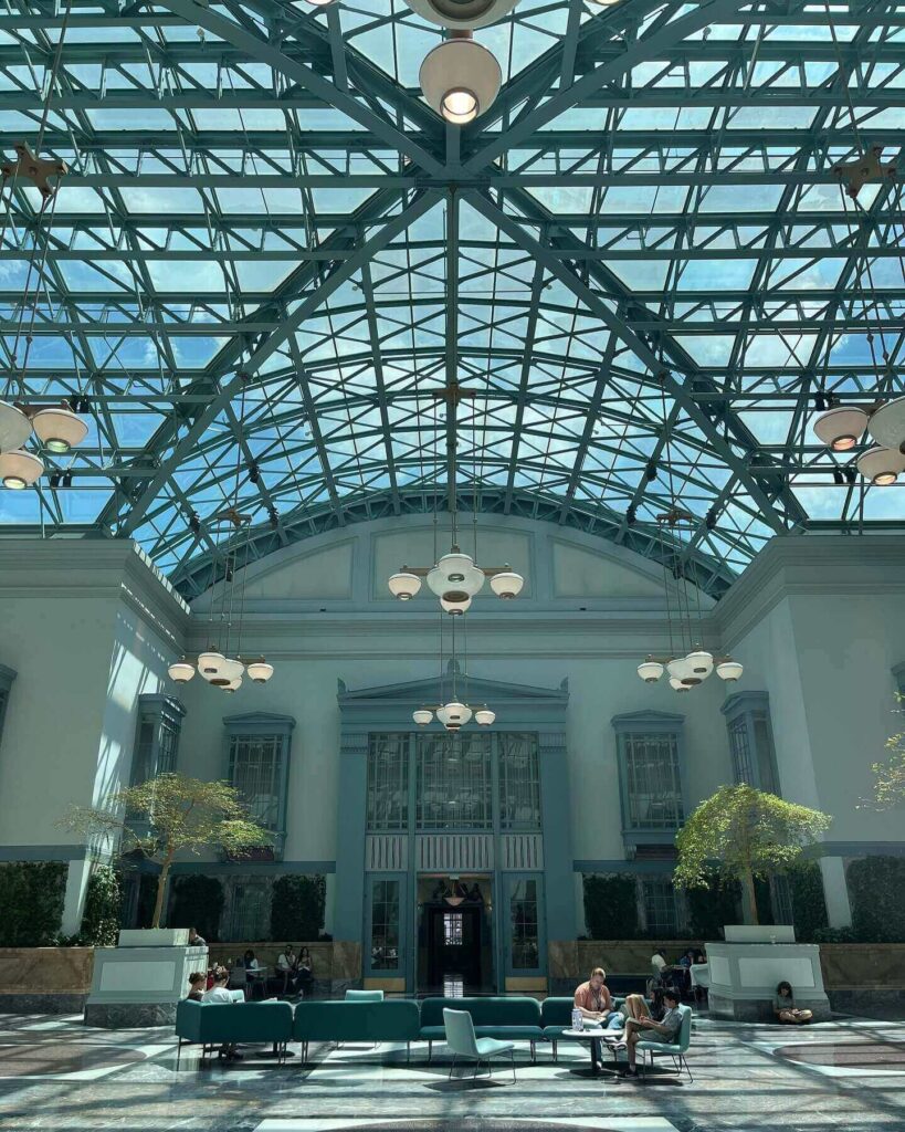Winter Garden reading room inside Harold Washington Library in Chicago