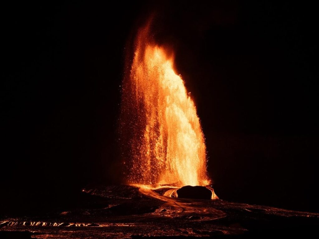 View of Kīlauea crater inside Hawaii Volcanoes National Park