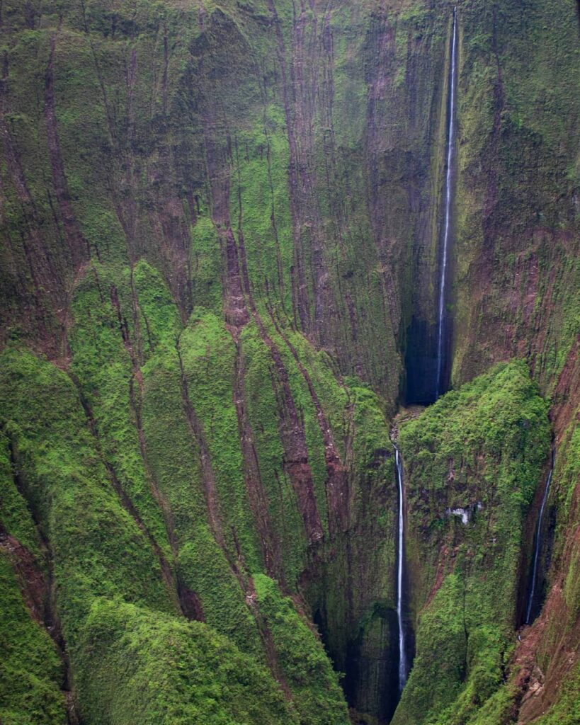 Honokohau Falls View from Helicopter