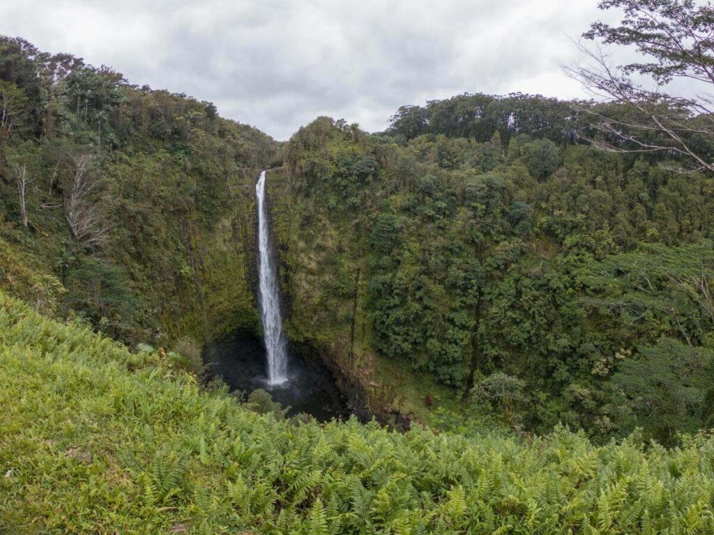 Kahuna Falls waterfall inside Akaka Falls State Park on the Big Island of Hawaii
