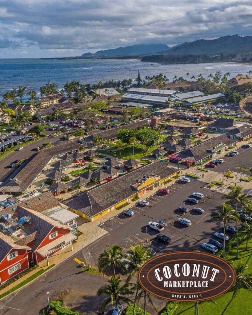 Coastal view of Kapaa on Kauai's East Side with the Ke Ala Hele Makalae Path