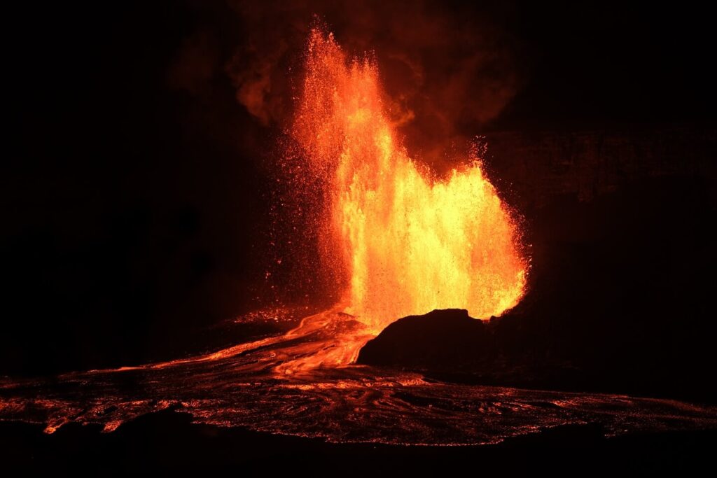 View of Kīlauea crater inside Hawai‘i Volcanoes National Park on the Big Island