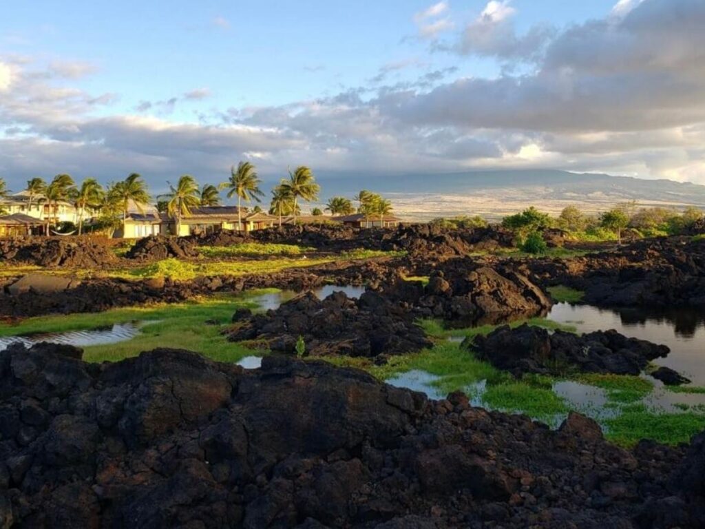 Calm ocean view along the Kona coast on the Big Island