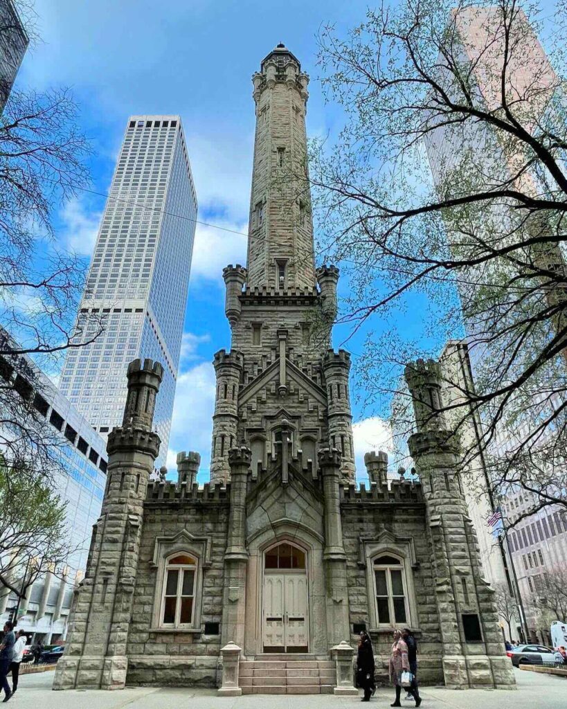 Historic Water Tower and shops along Chicago's Magnificent Mile