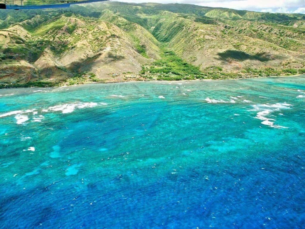 Calm ocean conditions on Molokai during summer