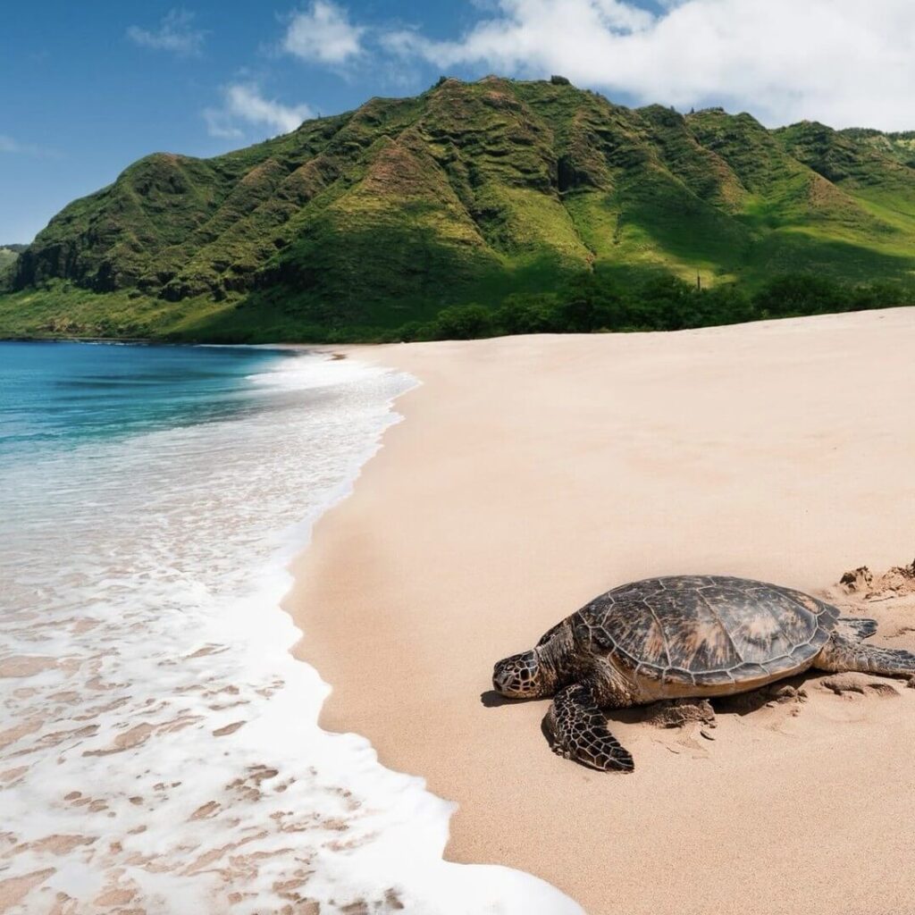 Murphy's Beach on Molokai with clear turquoise water and snorkeling reef