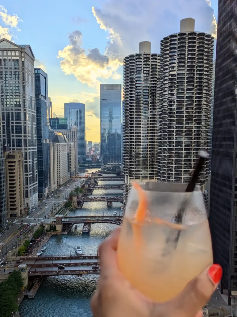 Museum Campus with Lake Michigan and the Chicago skyline