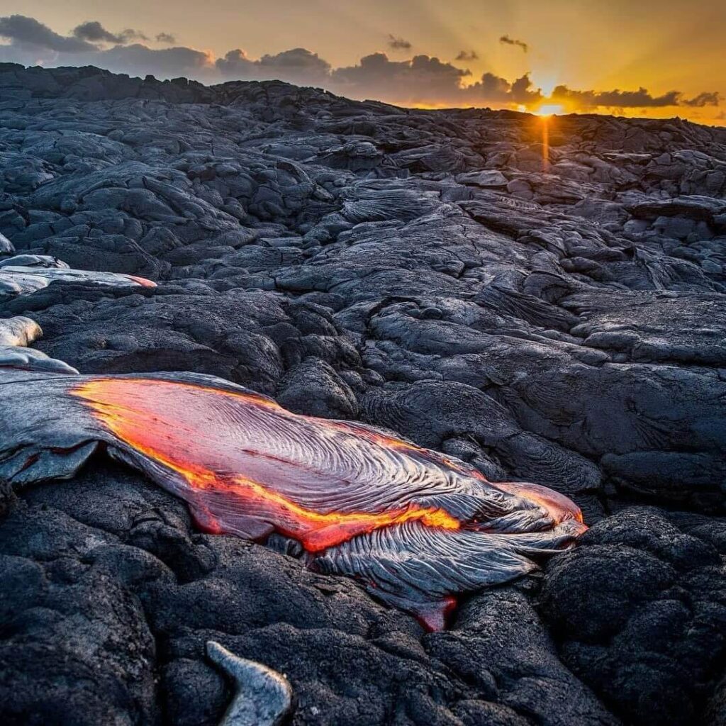 Volcanic landscape along Nāpau Trail in the East Rift Zone of Hawaiʻi Volcanoes National Park